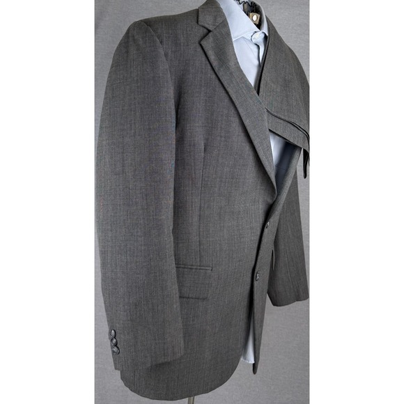 Botany 500 Other - Botany 500 Mens 2 Piece Suit Gray Micro Pattern Blazer Trousers 36x30.5 42R